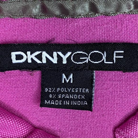 DKNY Golf Jamie Sadock Zip Up Polo with Striped Short Sleeves M - Picture 2 of 11